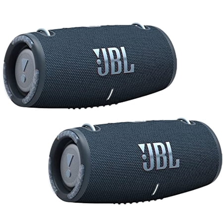 JBL Xtreme 3 Portable Waterproof Wireless Bluetooth Speakers Bundle - Pair (Blue)