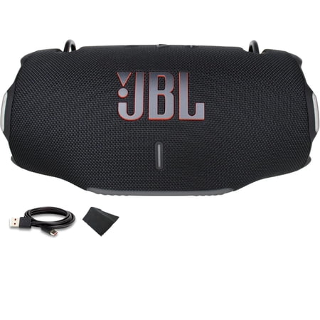 JBL Xtreme 4 Portable Speaker (Black), IP67 Waterproof + USB-C Cable (International Model)