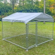 JBLCC Outdoor Dog Kennel Large Cage Pet Exercise Metal Fence Playpen with Roof Cover 6.5x6.5x5ft