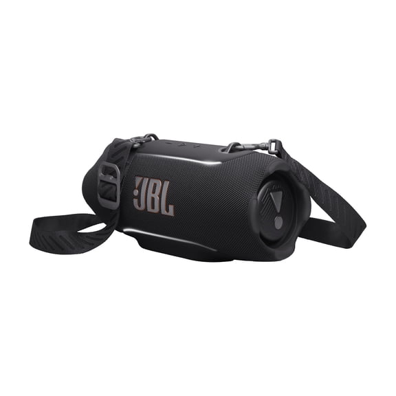 JBL Xtreme 5 - Portable waterproof speaker with massive legendary JBL sound, ambient edge lighting, and a convenient shoulder strap - Black