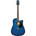 JBP JBEA25TBLA Realm Series Acoustic Electric Guitar Transparent Blue