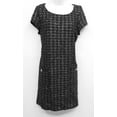 thumbnail image 1 of JBS Black Short Sleeve Boat Neck Knit Shimmered Dress, Women's 12, 1 of 5