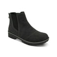 thumbnail image 1 of JBU BY JAMBU Womens Black Cushioned Goring Water Resistant Peacock Round Toe Block Heel Zip-Up Chelsea 6 M, 1 of 2
