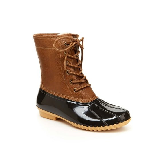 JBU BY JAMBU Womens Brown Water Resistant Maplewood Round Toe Lace-Up Duck Boots 9