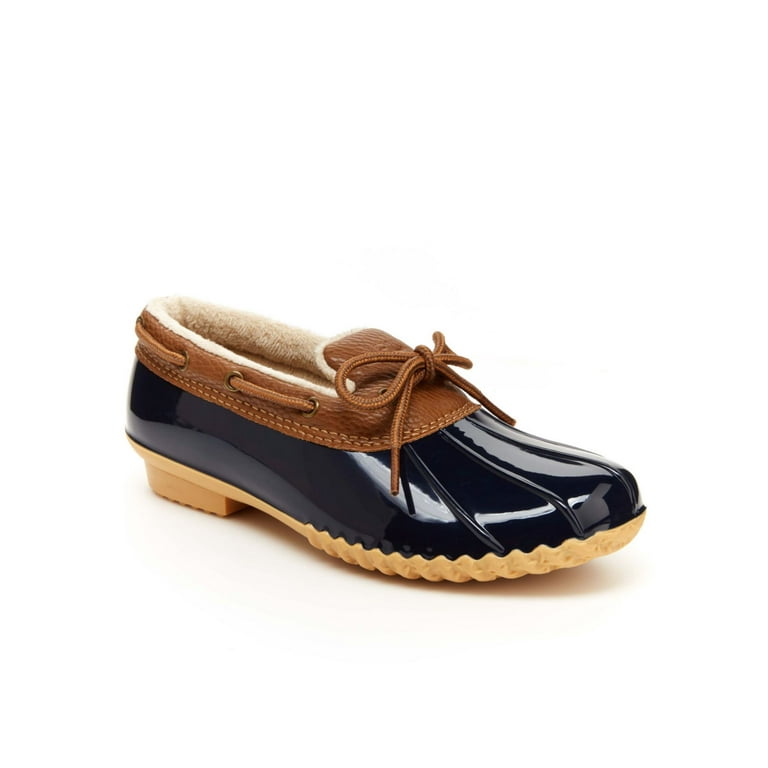 JBU BY JAMBU Womens Navy Water Resistant Woodbury Round Toe Slip