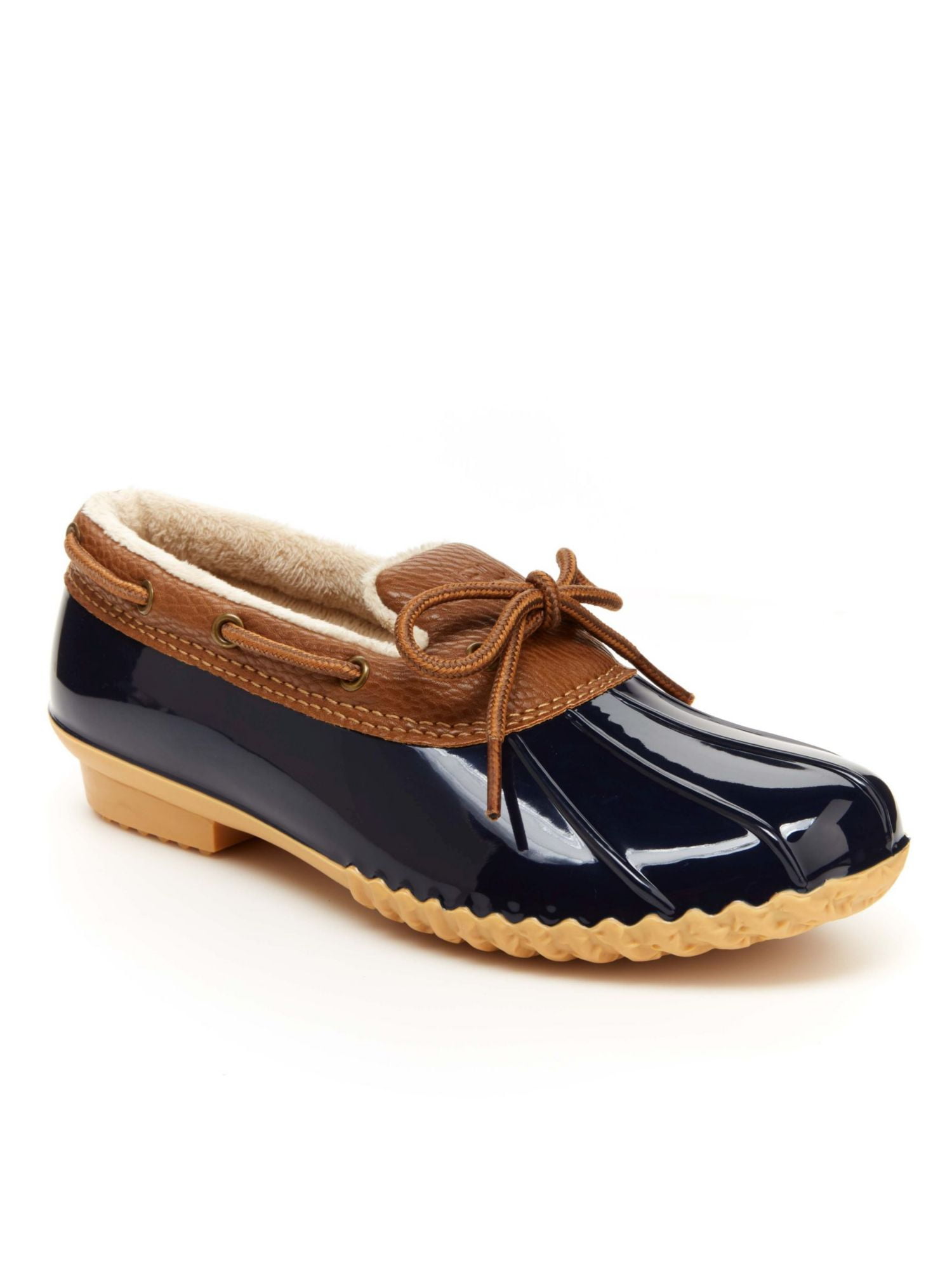 JBU BY JAMBU Womens Navy Water Resistant Woodbury Round Toe Slip On
