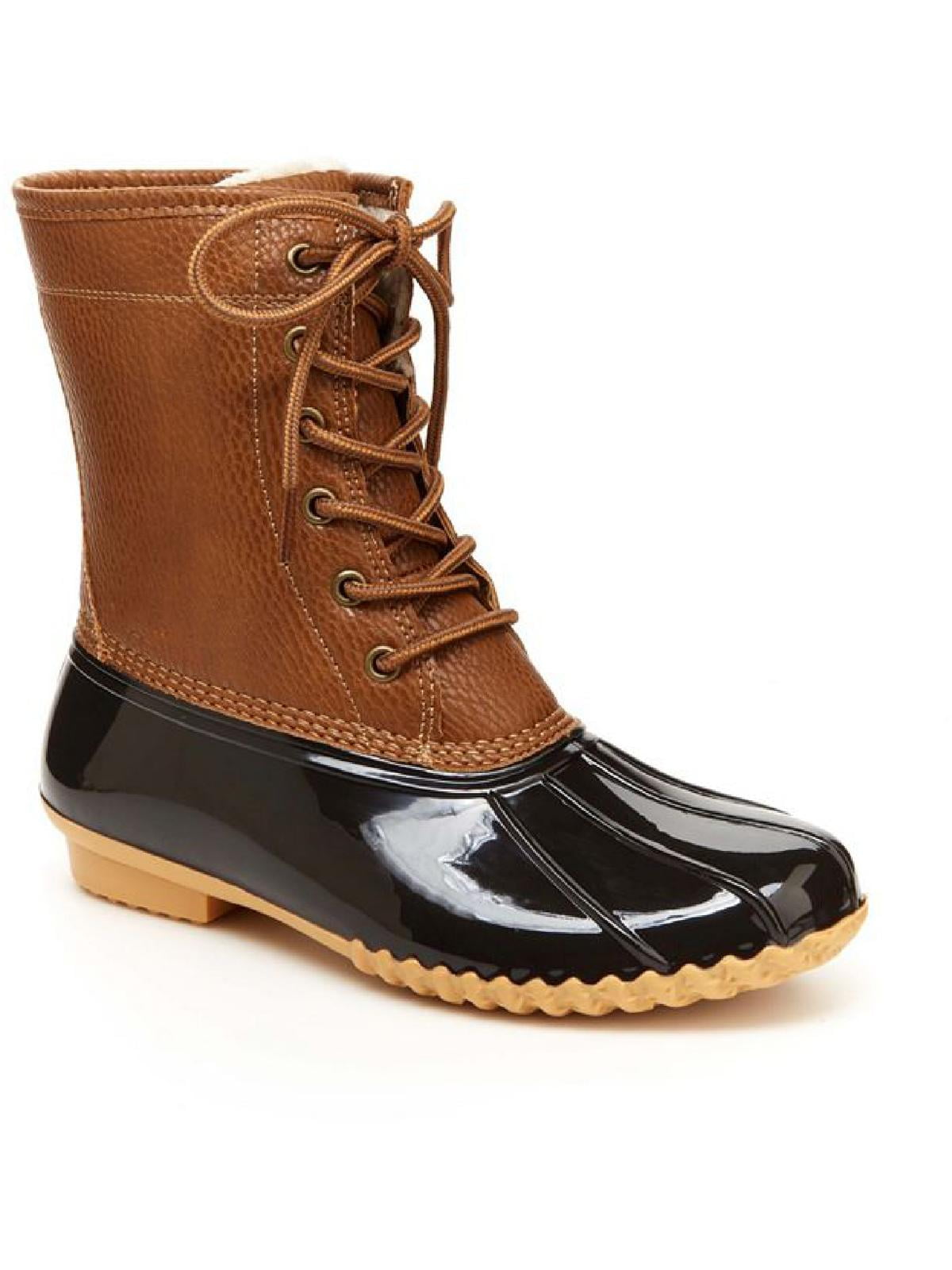 WEATHERPROOF VINTAGE Womens Gray Waterproof Adam Round Toe Lace-Up Duck Boots M