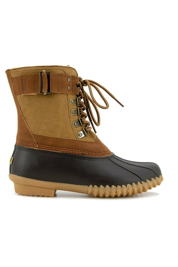 By Jambu Womens Windsor Waterproof Mid Calf Duck Boot, Adult, Brown/Whiskey, 7.5 M US