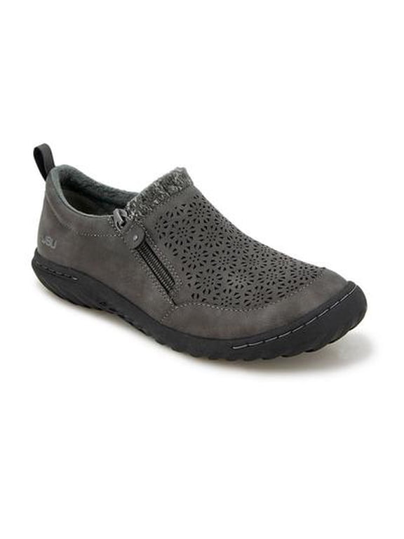 by Jambu Women's Amber Oxford Flat, Grey, 6 Wide