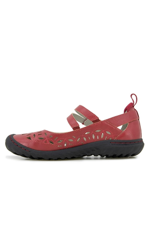 JBU by Jambu Women's Bellerose Encore Mary Jane Flat, Red, 9