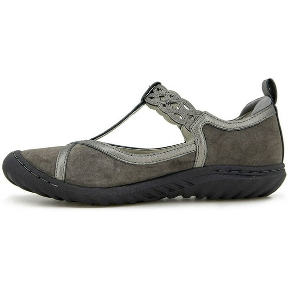 JBU by Jambu Women's Buttercup Mary Jane Flat, Grey/Gunmetal, 6.5