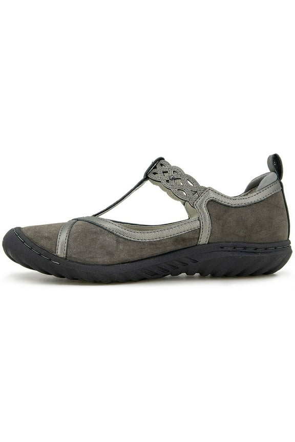 by Jambu Women's Buttercup Mary Jane Flat, Grey/Gunmetal, 6.5