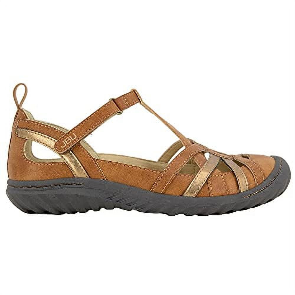 JBU by Jambu Women's Dove Mary Jane Flat, Brown/Tan, 7.5 - Walmart.com