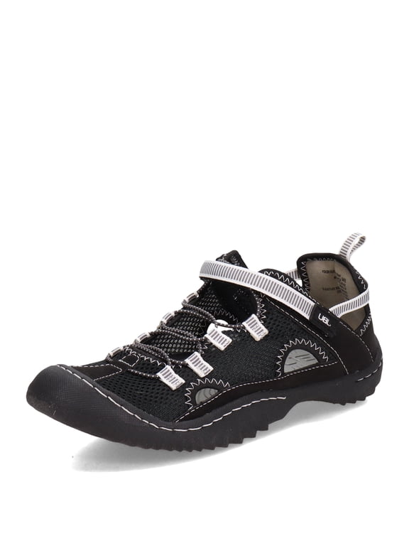 by Jambu Women's, Tahoe MJ Slip-On - Wide Width Black/White 7.5 W