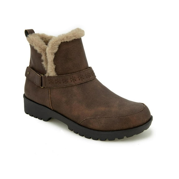 JBU by Jambu Womens Finland Faux Leather Faux Fur Ankle Boots