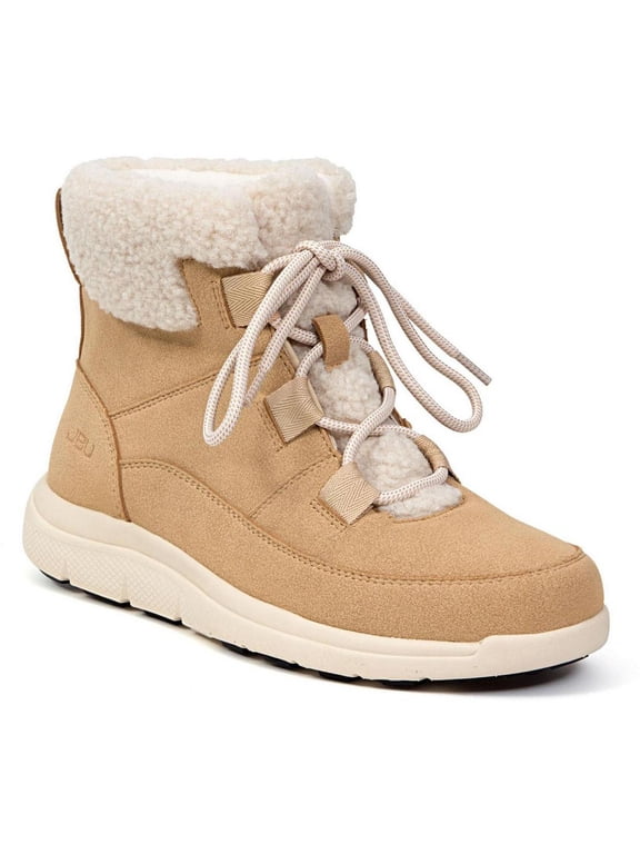 by Jambu Womens Freeze Faux Suede Faux Fur Winter & Snow Boots