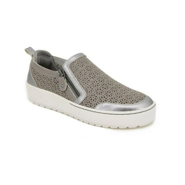 JBU by Jambu Womens Memory Foam Leather Slip-On Sneakers