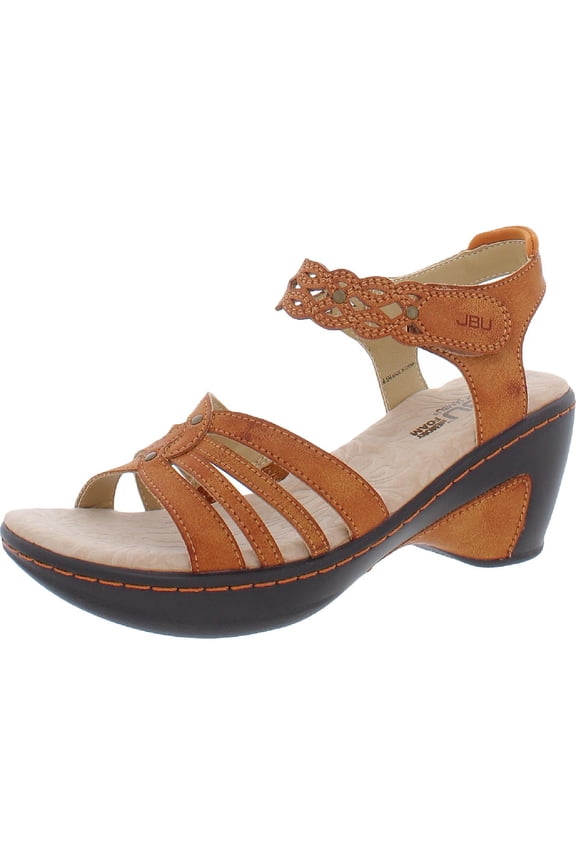 by Jambu Womens Mila Faux Leather Perforated Pumps