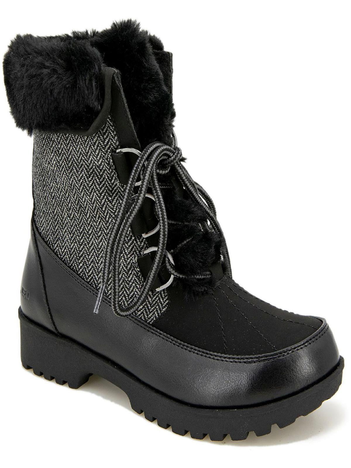 JBU by Jambu Womens Northgate Faux Leather Faux Fur Winter & Snow Boots