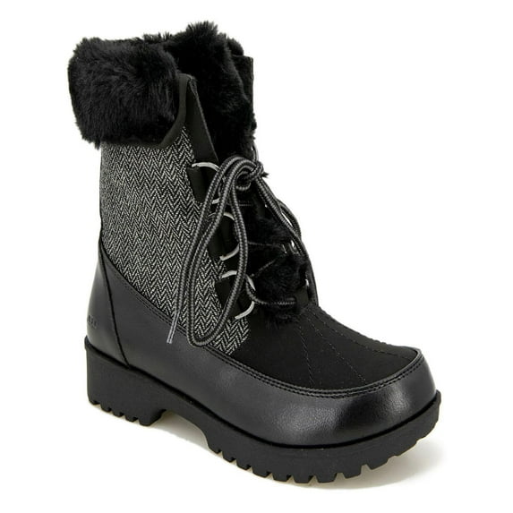 JBU by Jambu Womens Northgate Faux Leather Faux Fur Winter & Snow Boots
