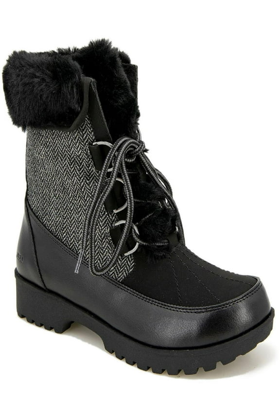 by Jambu Womens Northgate Faux Leather Faux Fur Winter & Snow Boots