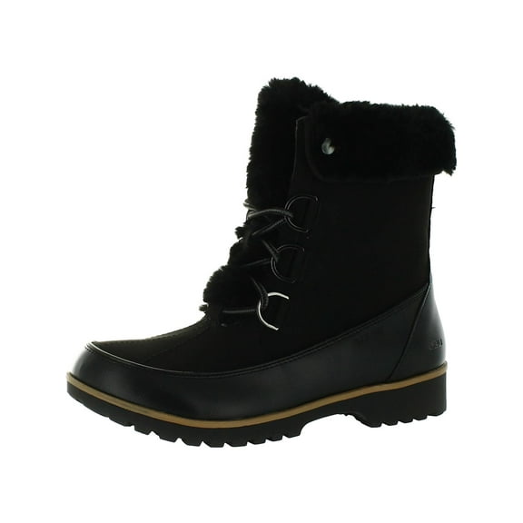 JBU by Jambu Womens Northgate Leather Faux Fur Winter & Snow Boots