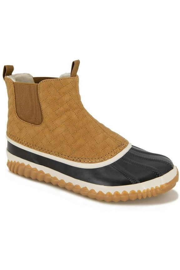 by Jambu Womens Paisey Waterproof Faux Leather Faux Fur Lined Rain Boots