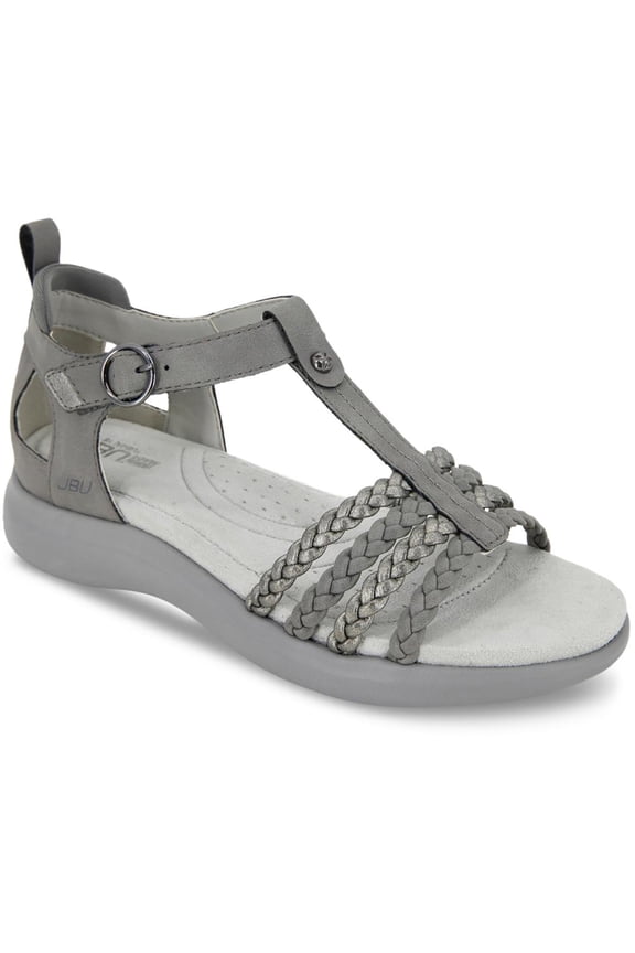 by Jambu Womens Prague Faux Leather Buckle Sport Sandals