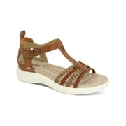 JBU by Jambu Womens Prague Faux Leather Buckle Sport Sandals