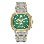 JBW Heist Unisex Green Dial Two-Tone Diamond Luxury Quartz Watch J6380F