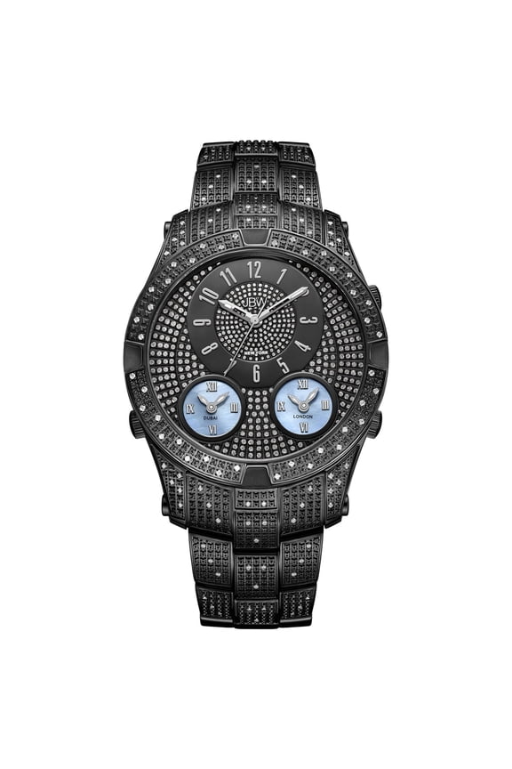 Men's Jet Setter III Black Ion-plated Stainless Steel Diamond Watch
