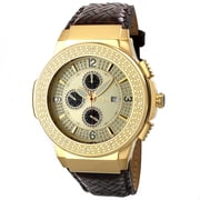 JBW Saxon Mens Gold Plated Chronograph Quartz Watch JB-6101L-10D