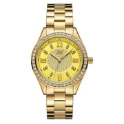 JBW Mondrian 34 Unisex Gold Dial Quartz Watch J6388D