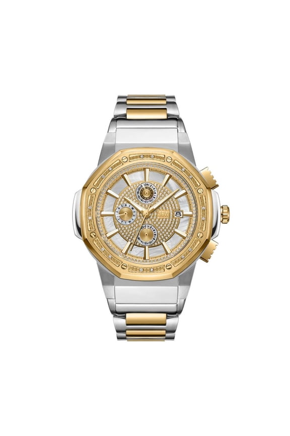 Saxon Unisex Two-Tone Diamond Multifunction Quartz Watch JB-6101-N