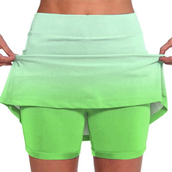 JBXKXYW Casual Skirts for Women Women's Pocket Pants Solid Mid Waist Culottes Short Skirts Skinny Pants Skorts for Woman Skort for Women Skorts for Women With Pockets (Green,XXXXL)