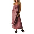 thumbnail image 1 of JBXKXYW Dresses for Women 2024 Casual Spring Women's Spring and Summer Casual Cotton and Linen Suspenders Dress Dreses Summer Dress Women Dresses (Red,L), 1 of 4