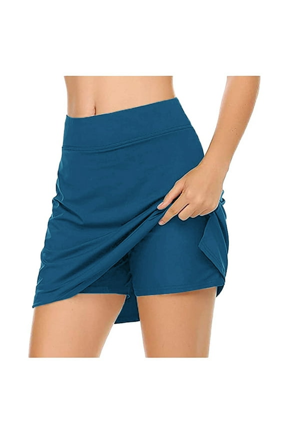 Skater Skirt Women'S Active Performance Skort Lightweight Skirt For Running Tennis Golf Sport Women Skirt (Navy Blue,Xxl)