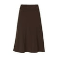 thumbnail image 1 of JBXKXYW Skater Skirt Women's Summer Casual High Waisted Soft A Line Skirt With Solid Color Knee Length Skirt Skirt Women Skirt for Women Women’S Skirt(Coffee,M), 1 of 6