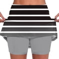 thumbnail image 1 of JBXKXYW Skorts for Women Dressy Casual Women's Pocket Pants Solid Mid Waist Culottes Short Skirts Skinny Pants Women's Skorts Skort for Women Skorts for Women With Pockets (Gray,XXXXXL), 1 of 5