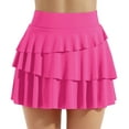 thumbnail image 1 of JBXKXYW Women Skorts Women's Pleated Yoga Skirt High Waist Badminton Sports Skirt Training Anti Exposure Fitness Tennis Skirt Casual Skirts for Women (Hot Pink,XXL), 1 of 6