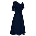 thumbnail image 1 of JBXKXYW Women's Casual Dresses Women formal Wedding Bridesmaid High-Waist Party Ball Prom Gown Cocktail Dress Polyester Coolcasual Women Women Dresses Summer Dress (Dark Blue,M), 1 of 6