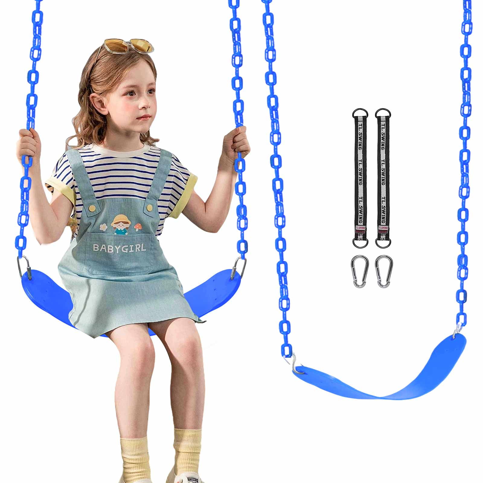 JBee Ctrl Baby Swing Seat for Outside with 60" Heavy Duty Chain Swing