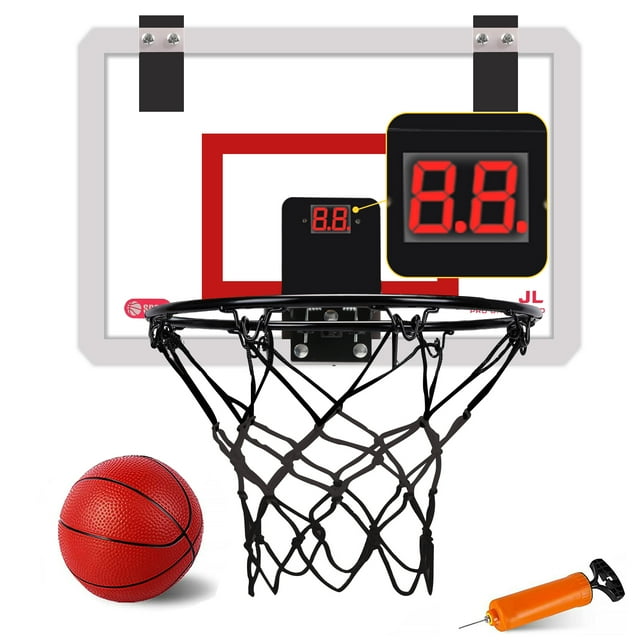 JBee Ctrl Indoor Mini Basketball Hoop for Kids with Electronic