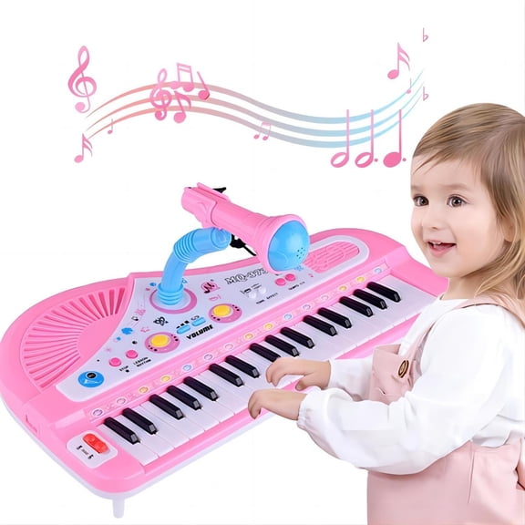 JBeeCtrl Piano for Kids 37 Keys Piano Toys for Girl Toddlers with Built-in Microphone & Music Modes Best Birthday Gifts for 1 2 3 4 5 Year Old Girls Toys Educational Keyboard Musical Instrument Toys