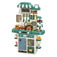 thumbnail image 1 of JBeeCtrl Play Kitchen Set for Kids 48Pcs 28Inch Kids Toy Kitchen Playset with Real Sounds & Lights Pretend Play Food Toddler Kitchen Toy Gift for Boys and Grlis Age 3 4 5 6 7(27.5"x18.1"x8.6) Green, 1 of 7