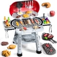 thumbnail image 1 of JBeeCtrl 68 PCS Play Kitchen Toy Set Kids Barbeque Grill Playset Cooking Toys Set Kids Toy BBQ Grill Playset Pretend Play Toys for Toddlers 3-5 Birthday Gift for Boys Girls, 1 of 8