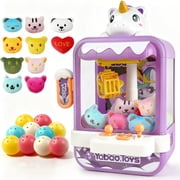 JBeeCtrl Claw Machine for Kids Mini Vending Machine Unicorn Toys for Girls 3-8 Candy Prize Dispenser Electronic Arcade Game Toy for Party Christmas Birthday Gifts