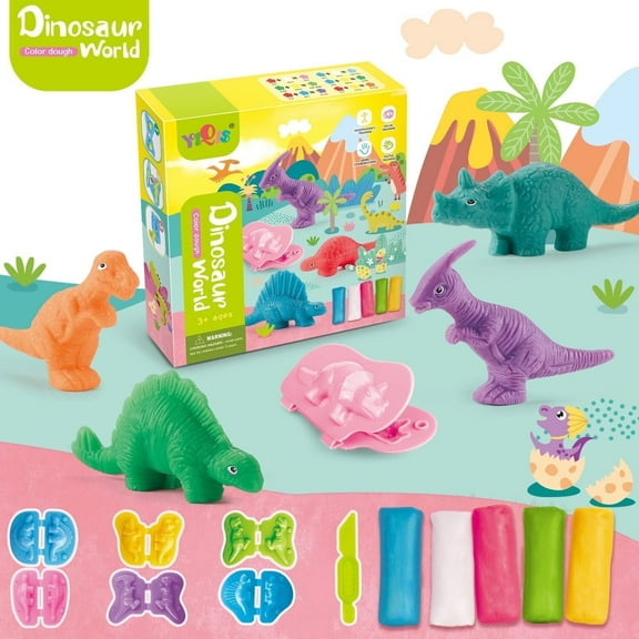 JBeeCtrl Play Dough Set Dinosaur Toys for Kids Toddlers Boys Girls Christmas Birthday Gift Aged 3 4 5 6 Year Old