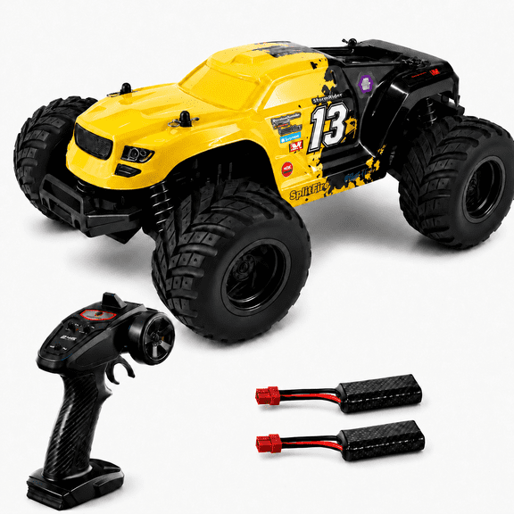 JBeeCtrl RC Cars for Adults 1:18 All Terrain Remote Control Car Toys 36 KPH High Speed 4WD Electric Vehicle w/ 2.4 GHz Remote Control Waterproof Off-Road Monster Truck w/ 2 Batteries-Yellow