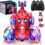JBeeCtrl Remote Control Car RC Cars Toys for Boys Cool Rechargeable Stunt RC Car with 360 Flips 4WD Wheel Lights Fun Outdoor Toys Gifts for Kids Birthday Christmas 3 4 5 6 7 8 9 10 Year Old